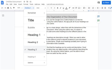 beginners guide  google docs outlines