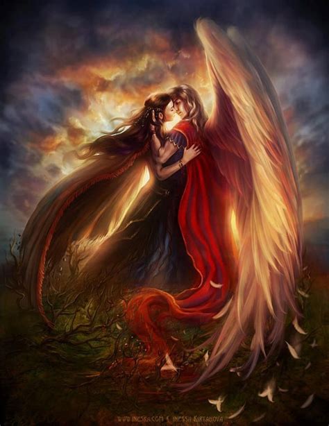 angel kiss angeldemonio pinterest demonios amistad  mitologia