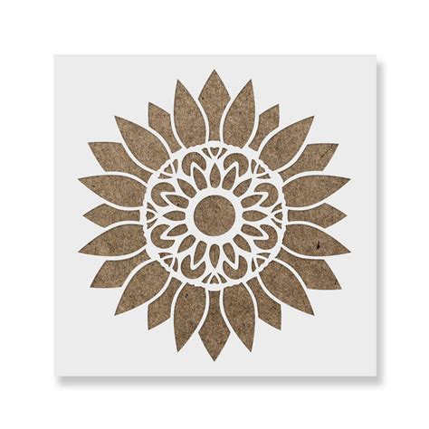 mandala sunflower stencil stencil revolution