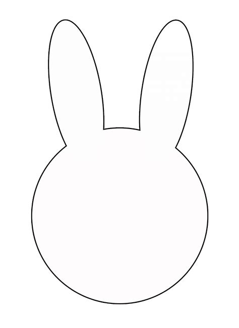 bunny head template adorable  easy     printables