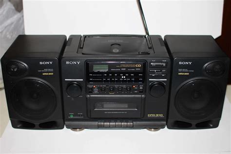 sony boombox cfd  cd cassette  fm radio mega bass  detachable speakers ebay