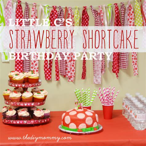 cs strawberry shortcake birthday party  water bottle