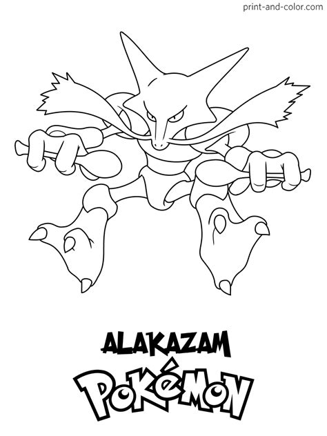 pokemon coloring pages  alakazam pokemon drawing easy