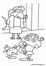 Shin Chan Coloring Pages Kids Cartoon Colouring Print Color Drawings Book Downloadable Corner Cartoons Browser Window sketch template