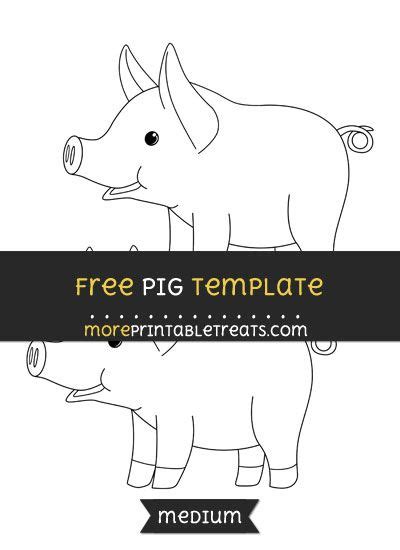 pig template medium farm theme crafts templates printable