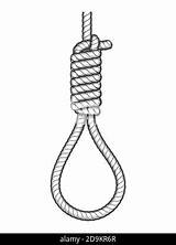 Suicidio Noose Vectorial Grabado Dibujado Hangmans Icono sketch template
