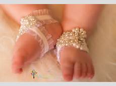 White Barefoot Sandals Baby Barefoot by Ivoryandlacebridal