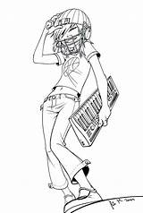 Noodle Gorillaz Dare Ritam Deviantart Drawing Coloring Pages Template Getdrawings sketch template