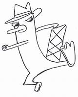 Pointillism Coloring Pages Perry Platypus Getcolorings Color Getdrawings sketch template