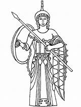 Greek Athena Getcolorings Netart Goddesses Demeter Colorir από αποθηκεύτηκε sketch template