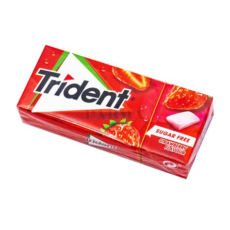 chewing gum trident strawberry sugar