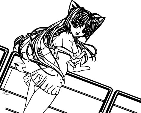 anime cat coloring pages  getdrawings