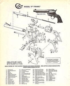 colt single action army revolver schematic exploded view parts sexiz pix