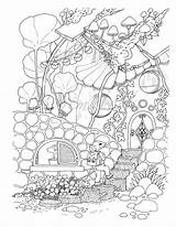 Coloring Pages Coloriage Printable Town Nice Little Book Stress Adult Adults Pdf Gratis Maison Malesider Disney Malebøger Til Etsy Relief sketch template