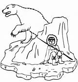 Bear Polar Coloring Eskimo Pages Hunter Bears Color Print Printactivities Boys Cute Girls sketch template