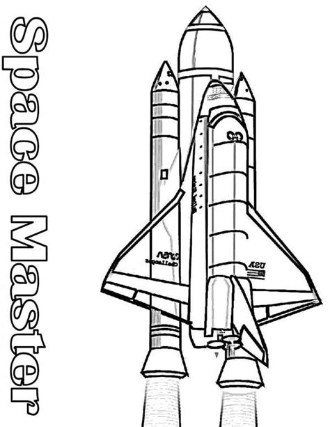 nasa space shuttle   rocket booster coloring page kids play color