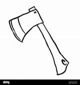 Axe Cartoon Isolated Illustration Ax Doodle Alamy Stock sketch template