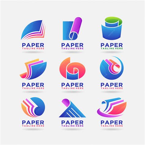 premium vector collection  paper logo design
