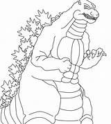 Godzilla Coloring Space Pages Getdrawings sketch template