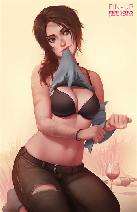 Anime Picture Tomb Raider Lara Croft Tsuaii Long Hair