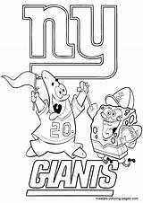 Coloring Giants Pages York Football Nfl Ny Printable Baseball Spongebob Logo Mets Jets Broncos Batter Sf Boise State Knicks Helmets sketch template