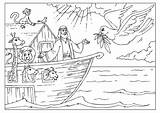Ark Noah Coloring Pages Printable Large sketch template