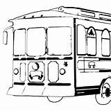 Coloring Pages Printable Trolley sketch template