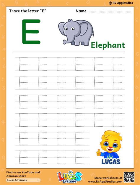 printable worksheet  kids trace uppercase letter