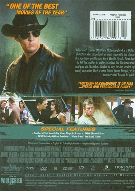 Killer Joe Dvd 2012 Dvd Empire