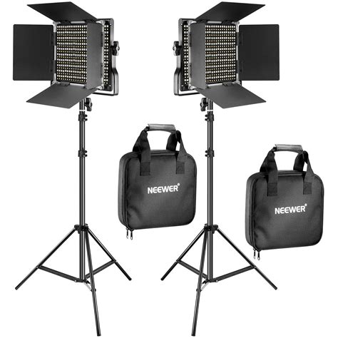 neewer bi color video led  light kit  stands  bh