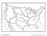 Map Blank States United Usa Mountains Maps Printable Drawing Rivers Template Pdf Printables Outline Kids Timvandevall Draw State Bw Own sketch template