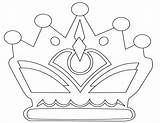 Crown Coloring Pages Princess Outline Template Drawing Queen Color Kings Crowns Tiara King Printable Templates Royal Colouring Print Clipart Cut sketch template