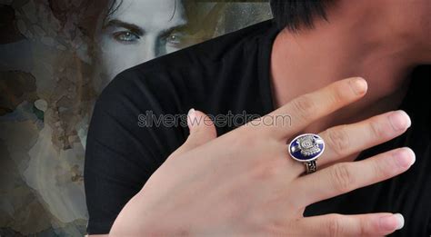 damon salvatore ring lapis lazuli the vampire diaries anillo anneau