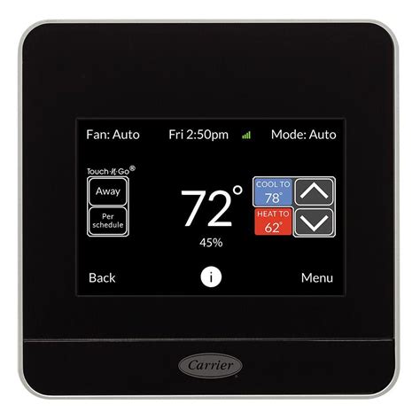 carrier   day programmable wi fi thermostat  energy reports   home depot