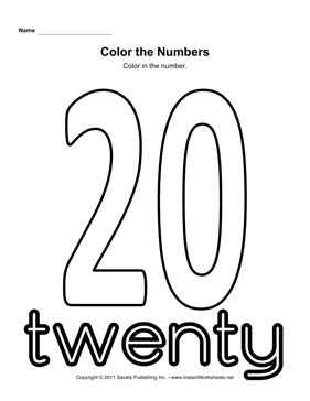 numbers   coloring pages coloring pages