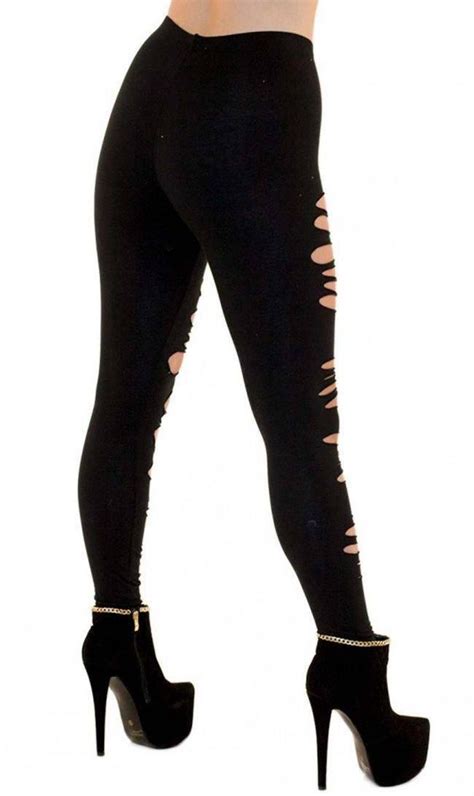 Ripped Up Torn Apart Leggings Plus Sizes Available