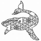 Coloring Pages Geometric Animal Whale Book Just Humpback Thecottagemarket sketch template