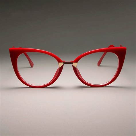 4 Colors Ladies Sexy Red Cat Eye Glasses Frames For Women Gorgeous