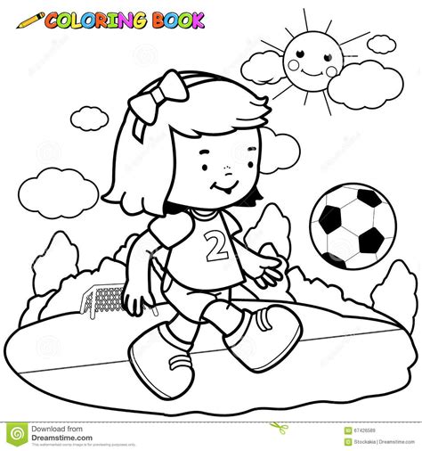 cute coloring pages soccer girl coloring pages