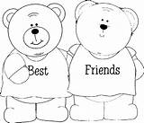 Coloring Friend Pages Bears Friends Forever Getcoloringpages sketch template