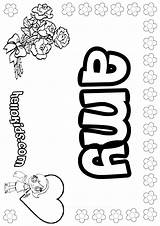 Amy Coloring Pages Color Hellokids Sheets Names Print Online Girls sketch template