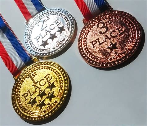 tournament medal set gold silver  bronze academy  historical