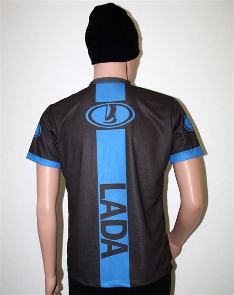 lada t shirt with logo and all over printed picture t