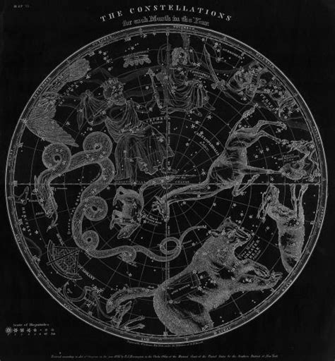elijah burritt the constellations of the northern and southern hemisphere for each month in
