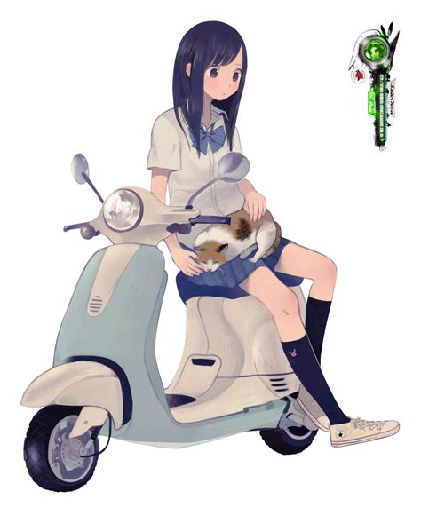 bike seifuku girl hyper cute render ors anime renders