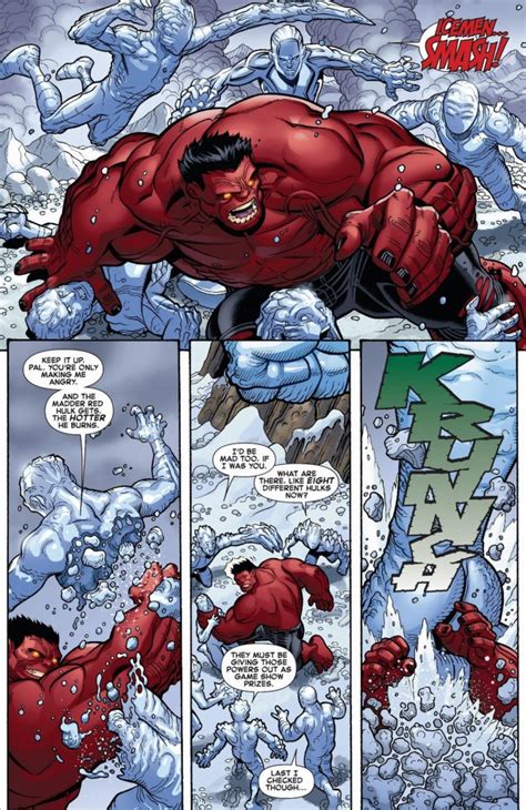 Iceman Vs Red Hulk Comicnewbies