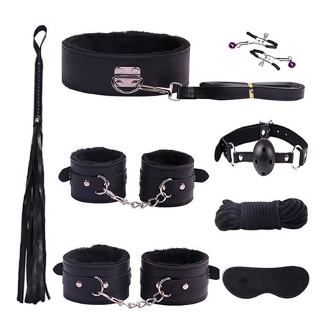 8 pcs sex toys set sexy adult sm games handcuff whip nipples clip