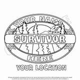 Survivor Pages Colouring Theme Clipart Party Logo Coloring School Show Clip Camping Survival Printable Board Classroom Camp Games Cliparts Crafts sketch template