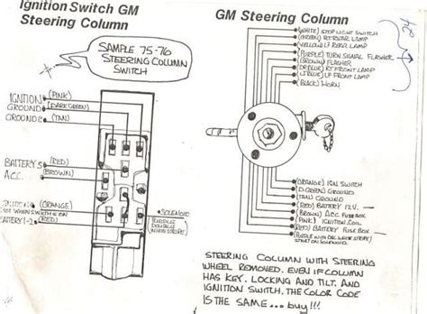 steering column ignition switch wiring diagram chevy wiring harness diagram