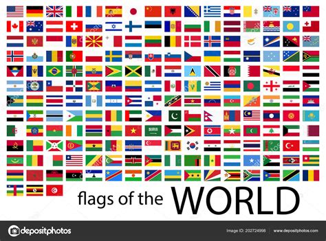 collection flags  national countries world stock vector  copicobello